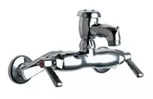 Chicago Faucets #305-VBCP Wall Mount Service Sink Faucet with Vacuum Breaker