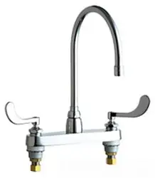 Chicago Faucets #1100-GN8AE3-317AB 8in Fixed Centers Sink Faucet Gooseneck Spout