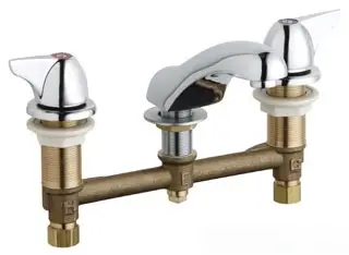 Chicago Faucets #786-E3XKABCP 8in Centers Concealed Sink Faucet - Deck Mount