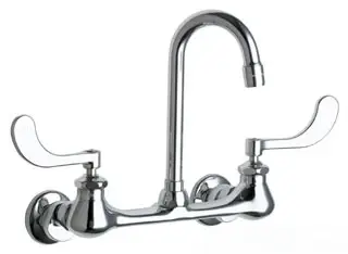 Chicago Faucets #631-ABCP 3-1/2in Gooseneck Spout 1.5 GPM - 4in Wristblade