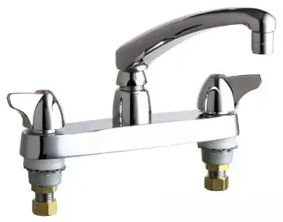 Chicago Faucet #1100-XKABCP 8in Centers Deck Mount Sink Faucet - ABCP