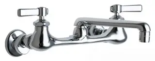Chicago Faucets #540-LDABCP 9-1/2in Swing Spout Wall Mount Sink Faucet 2.2 GPM Lever Handle