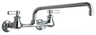 Chicago Faucets #540-LDL12ABCP 12in Swing Spout Sink Faucet 2.2 GPM Lever Handle