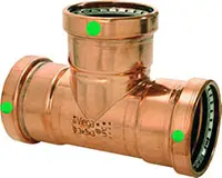 Viega #22309 2-1/2 x 3/4 ProPress Copper Reducing Tee - Zero Lead