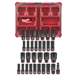 Milwaukee #49-66-6806 31-Piece 1/2in Metric & SAE Deep Well Socket Set
