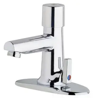 Chicago Faucets #3502-4E2805ABCP 4" Centerset Metering Faucet External Temp Control 0.5 GPM