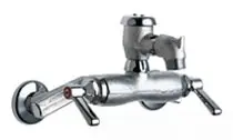 Chicago Faucets #305-VBRRCF Wall Mount Sink Faucet w/ Vacuum Breaker - Rough Chrome