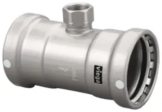 Viega #26625 2-1/2" x 3/4" MegaPress XL Tee P x Female FKM