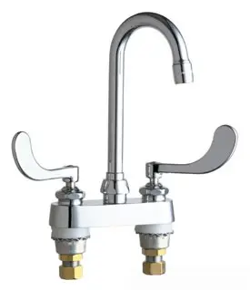 Chicago Faucets #895-317XKABCP 4in Deck Mount Bar Sink Faucet ABCP