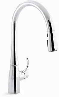 Kohler #596-CP Simplice Pull-Down Kitchen Faucet Polished Chrome