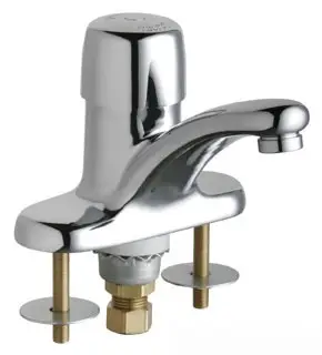 Chicago Faucets #3400-ABCP 4-3/4in ECAST Single Handle Lavatory Faucet 0.5 GPM Chrome