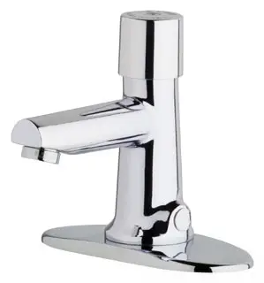 Chicago Faucets #3501-4E2805ABCP 4in Lavatory Metering Faucet 0.5 GPM Concealed Mixer