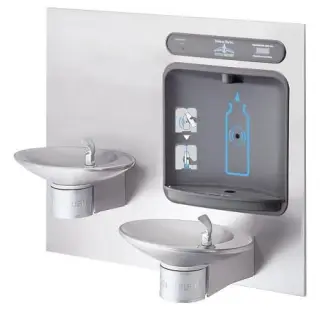 Halsey Taylor #HTHBWF-OVLSEBP-I HydroBoost Bottle Filling Station with OVL-II Fountain Non-Refrigerated Stainless