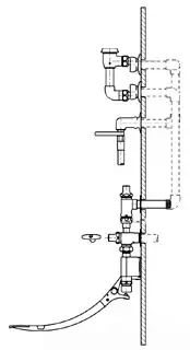 Chicago Faucets #910-G777-21KCP Wall-Mounted Pedal Valve Bed Pan Cleaner with Loose Key - Chrome