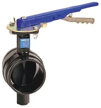 NIBCO #GD-4765 8in Polyamide Coated Ductile Iron Grooved Butterfly Valve EPDM - Gear Operated