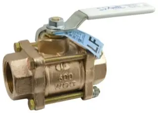 Apollo #82LF-109-01 2-1/2" Lead Free Bronze Full Port 3-Piece Ball Valve - FNPT