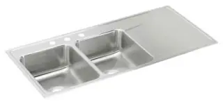Elkay #ILR4822L3 48in x 22in Stainless Steel Double Bowl Kitchen Sink - Lustrous Satin