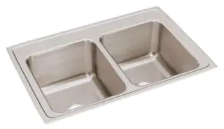 Elkay #DLR3322120 33in x 22in Stainless Steel Double Bowl Kitchen Sink Top Mount