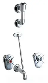 Chicago Faucets #911-ISCP 8" Wall Mount Service Sink Faucet w/ Vacuum Breaker - Chrome
