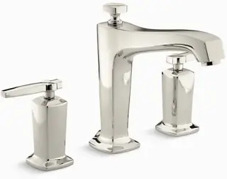 Kohler T16237-4-SN Margaux Deck-Mount Tub Filler Trim Lever Handles Vibrant Polished Nickel