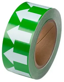 2" x 30YDS - Arrow Tape White/Green B-946