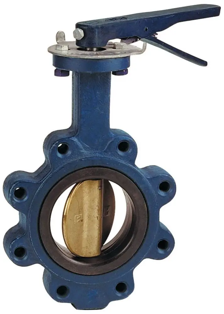NIBCO #NLJ310L 8in Cast Iron Lug Butterfly Valve EPDM Aluminum Bronze - Gear