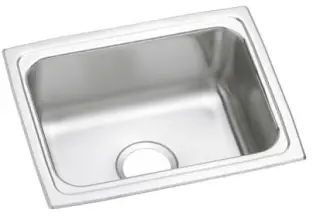 Elkay #DLFR251912 25in x 19-1/2in Stainless Steel Kitchen Sink 12in Deep - Top Mount