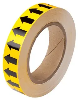 1" x 30YDS - Arrow Tape Black/Yellow