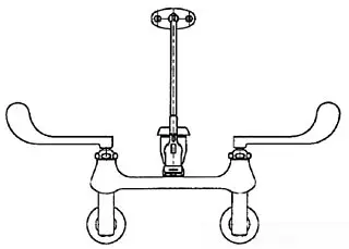 Chicago Faucets #814-897-7KCP 8in Wall Mount Service Sink Faucet Chrome