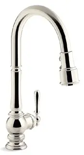 Kohler #K-99259-SN Artifacts Pull-Down Kitchen Faucet with Offset Valve - Brushed Nickel