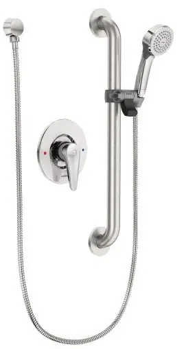 Moen #T9346GBM15 1.5 GPM Pressure-Balancing Handshower Trim Kit - 24in Slide Bar/Grab Bar