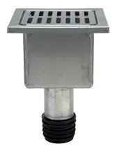 Zurn #Z1910-RL4-2 8in x 8in Acid-Resisting Porcelain Enamel Sani-Flor Receptor with 304SS Liner