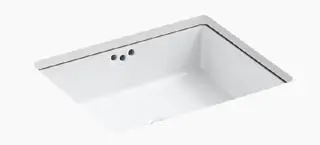 Kohler #K-2330-G-0 17in x 13in White Vitreous China Under-Mount Lavatory Sink