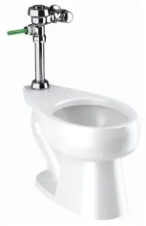 Sloan #20201001 1.28 gpf White Vitreous China Elongated Floor Mount Toilet with Royal 111 Flushometer - ADA