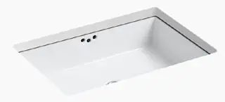 Kohler #K-2297-0 21-3/8" x 13-1/8" White Vitreous China Under-Mount Bathroom Sink