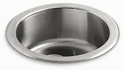 Kohler #3341-NA 18" Round Stainless Steel Undercounter Kitchen Sink
