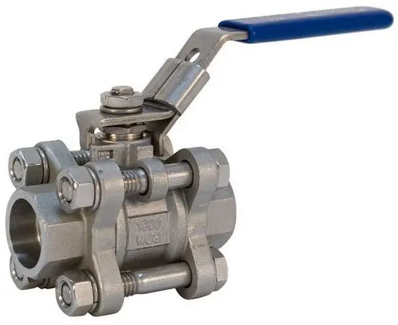 NIBCO K-595-S6-R-66-LL 2in Stainless Steel Ball Valve 1000 PSI Full Port Socket Weld - Locking Lever