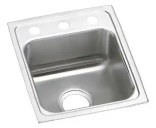 Elkay #LRAD1517602 15in x 17-1/2in Stainless Steel Single Bowl Sink