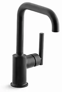 Kohler #K-7509-BL Purist Black Secondary Kitchen Faucet 1.8 GPM Swing Spout