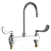 Chicago Faucets #527-GN2AE3-317ABCP 8in Fixed Centers Sink Faucet Chrome Gooseneck