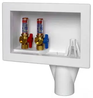 Oatey #38652 Eliminator 1/4 Turn CPVC Washing Machine Outlet Box with Hammer Arrestor