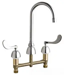 Chicago Faucets #201-AGN2AE3-317AB 8in Fixed Centers Gooseneck Sink Faucet
