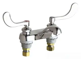 Chicago Faucets #802-317ABCP 4in Lavatory Faucet 2.2 GPM 4in Wristblade