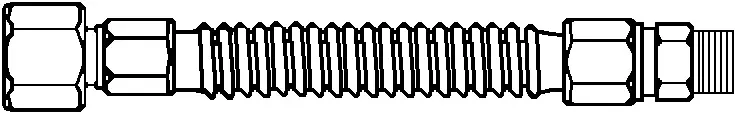 Brasscraft #CSSC5536 1/2" x 36" Stainless Steel Corrugated Gas Appliance Connector 1/2" ID (5/8" OD) Tube(FIP X FIP)