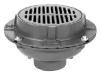 Zurn #Z550-3NH-P-Y 3in Cast Iron Floor Drain 9in Round Medium Duty with Sediment Bucket
