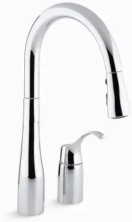 Kohler #K-647-CP Simplice Pull-Down Kitchen Faucet - Polished Chrome
