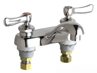 Chicago #802-VABCP 4in Centers Deck Mount Lavatory Faucet ABCP