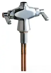 Chicago Faucets #50-LESAB Single Hole Chrome Sink Faucet - Lever Handles