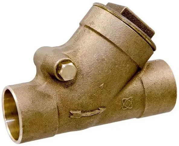 NIBCO #S-413-Y-LF 1-1/4in Bronze Y-Pattern Swing Check Valve - Solder