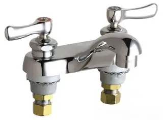 Chicago Faucets #802-VXKABCP 4in Centers Deck Mount Sink Faucet ABCP
